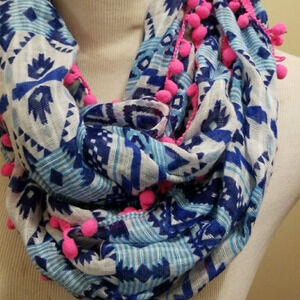 Cotton print infinity‎ scarf